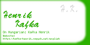 henrik kafka business card